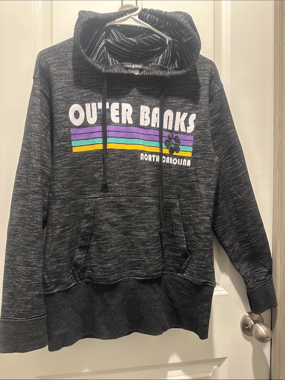 Outer Banks North Carolina Graphic Hoodie - Black Heather